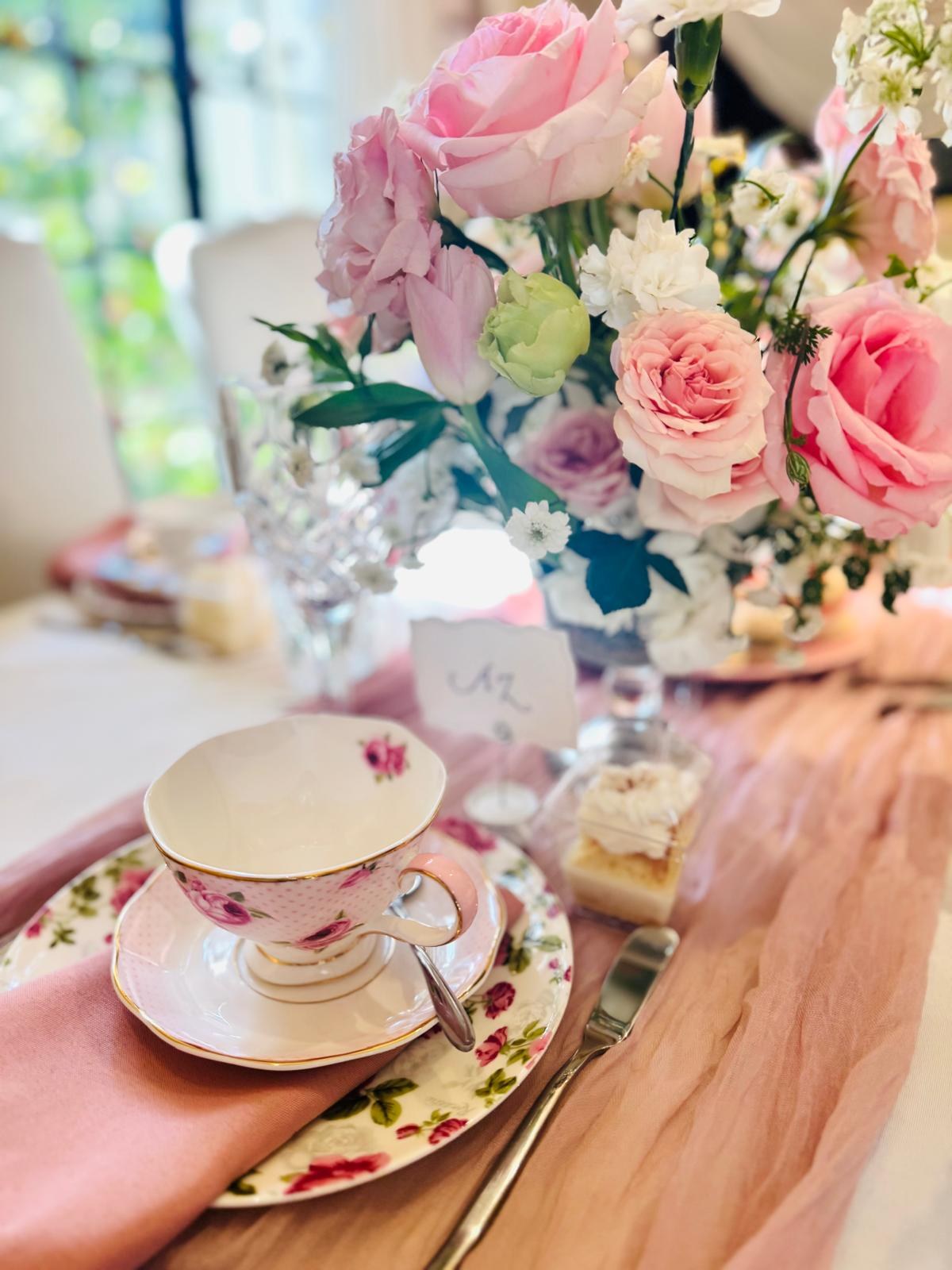 Floral teacup detail